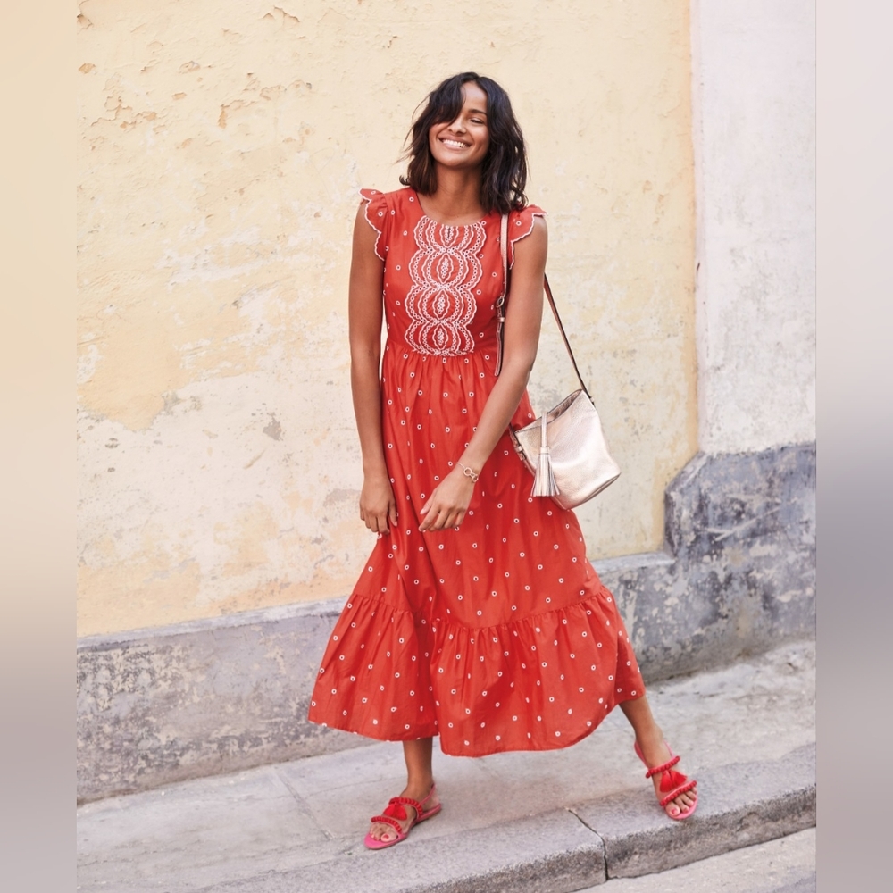 BODEN Lucinda Broderie Dress Size 12